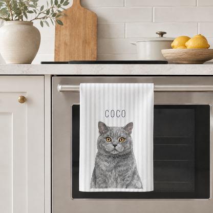 Personalized Pet Portrait Kitchen Towel