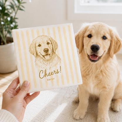 Personalized Pet Portrait Cocktail Napkins