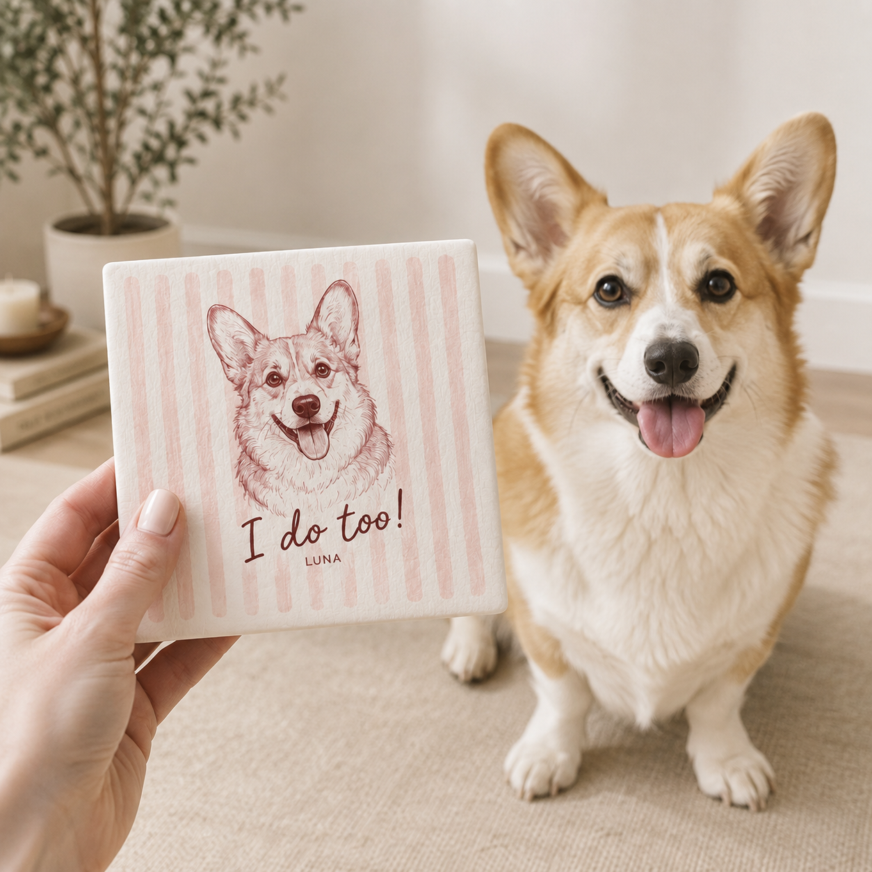 Personalized Pet Portrait Cocktail Napkins
