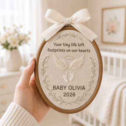 Personalized Baby Memorial Embroidery Hoop