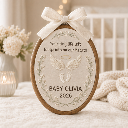 Personalized Baby Memorial Embroidery Hoop