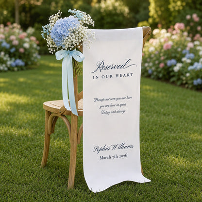 Personalized Memorial Wedding Chair Sign