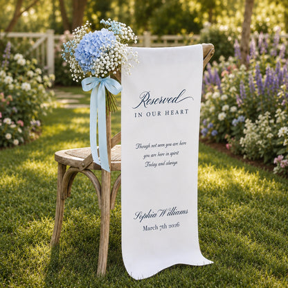 Personalized Memorial Wedding Chair Sign