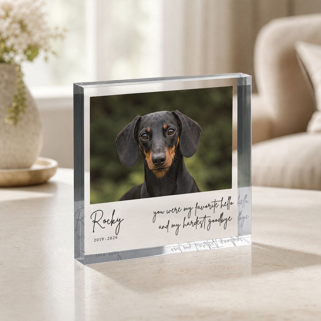 Personalized Pet Memorial Acrylic Block