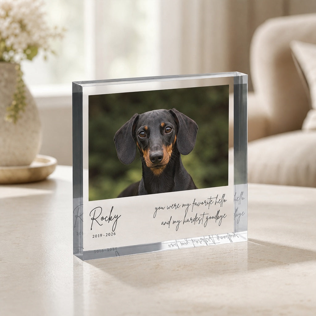 Personalized Pet Memorial Acrylic Block
