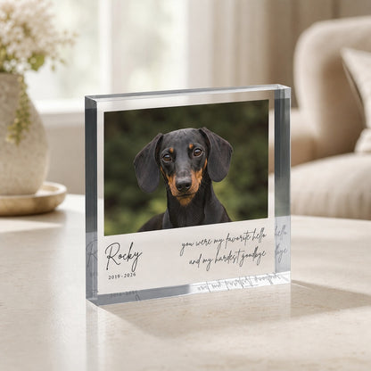 Personalized Pet Memorial Acrylic Block