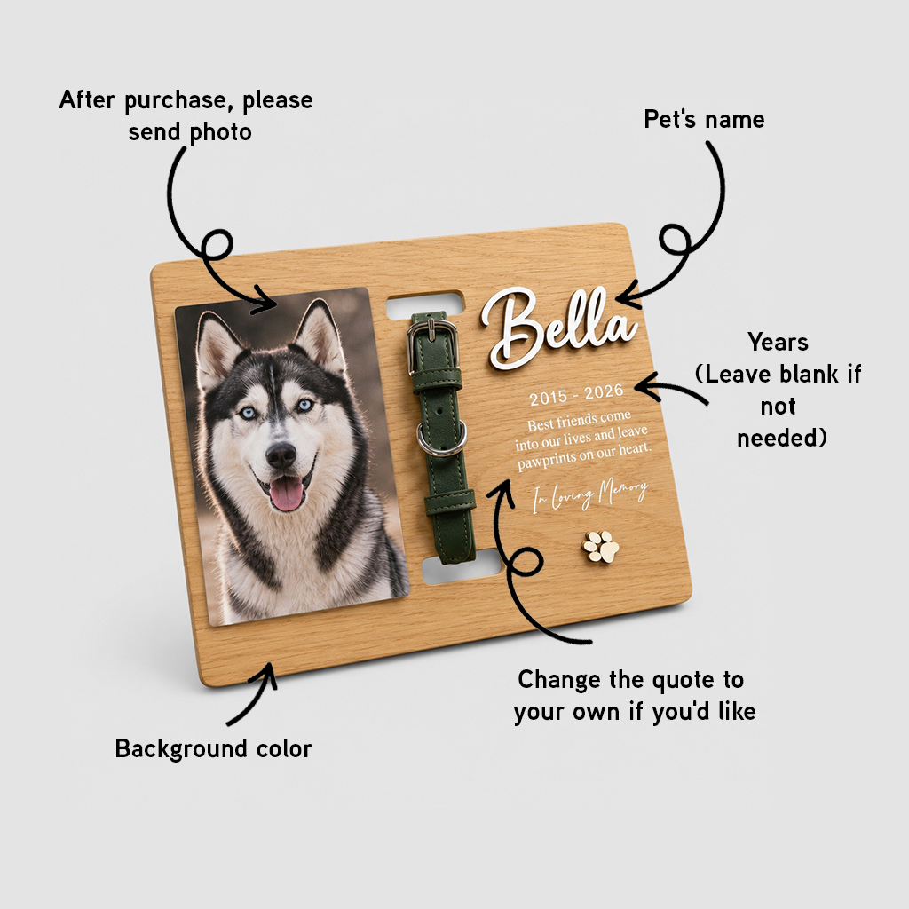 Personalized Memorial Pet Collar Sign