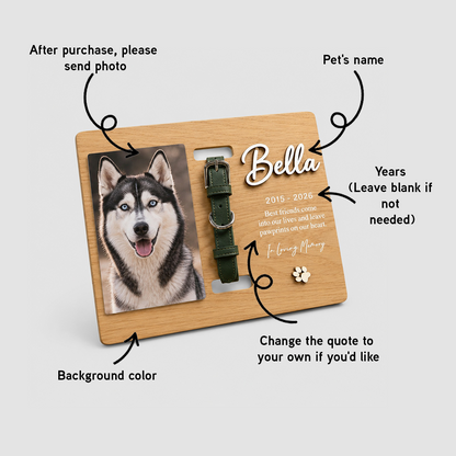 Personalized Memorial Pet Collar Sign