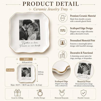 Personalized Couple Photo Ceramic Keepsake Tray