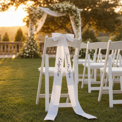 Personalized Memorial Chair Seating Ribbon