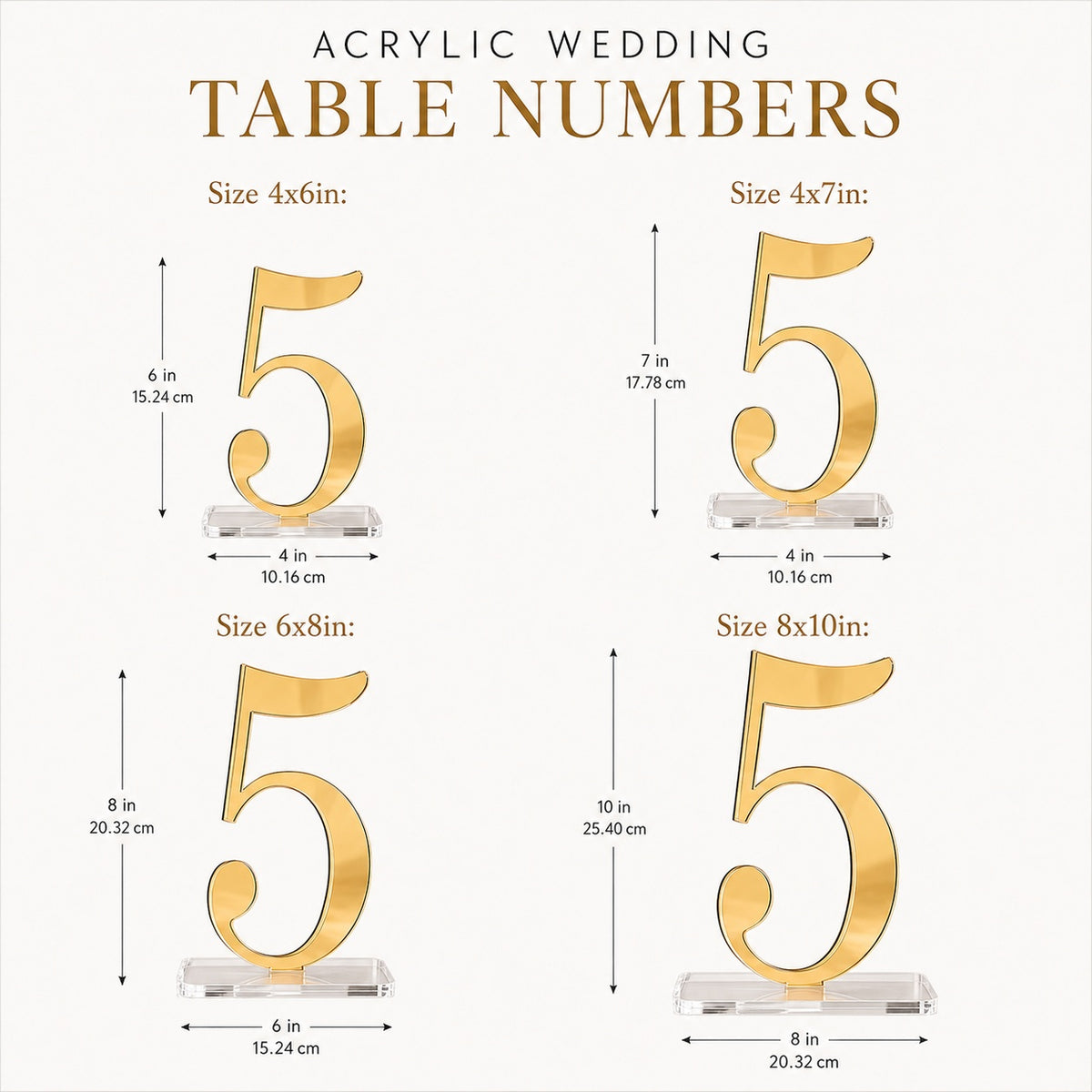 Personalized Acrylic Wedding Table Numbers
