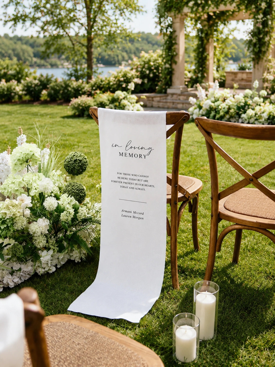 Personalized Memorial Wedding Chair Sign