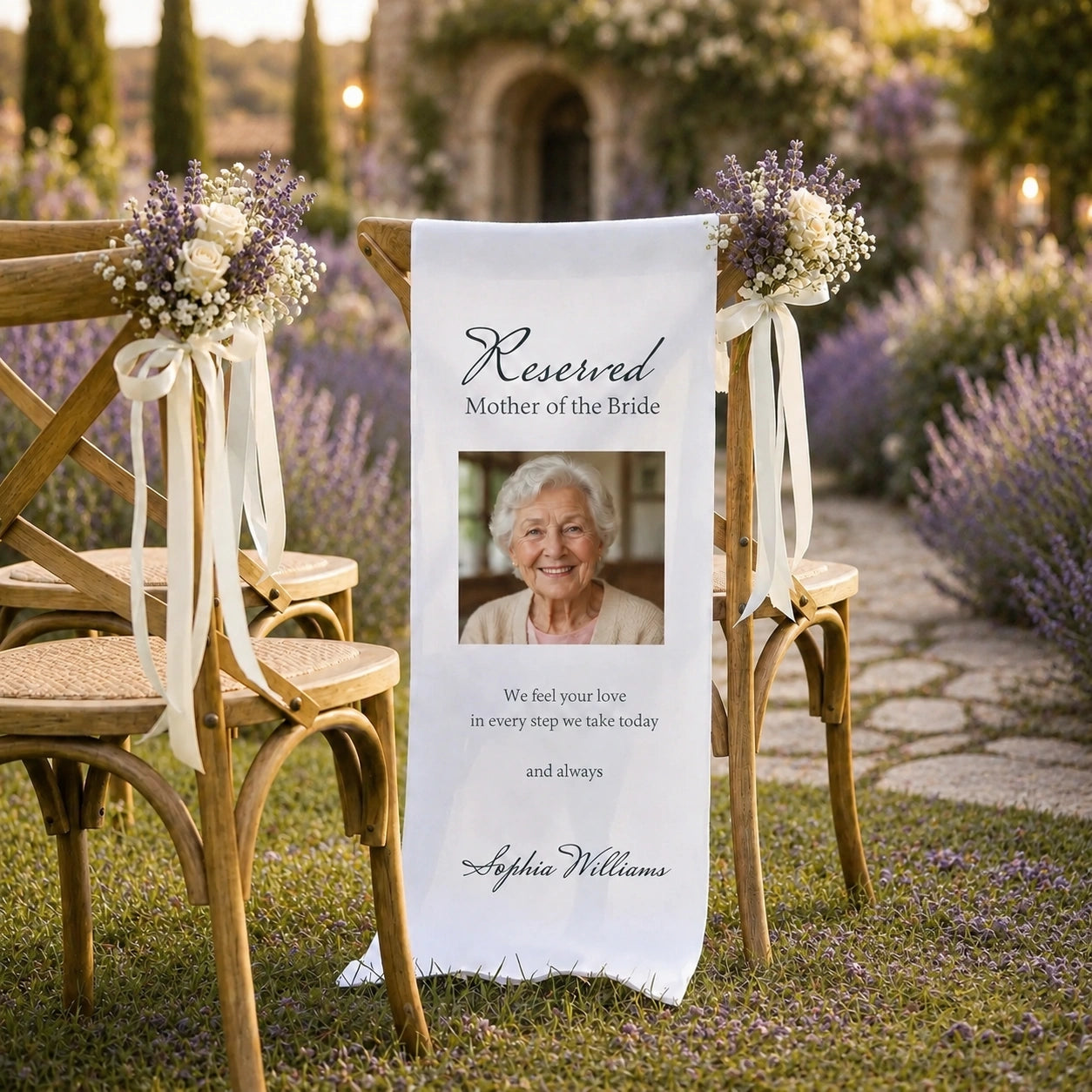 Personalized Memorial Wedding Chair Sign