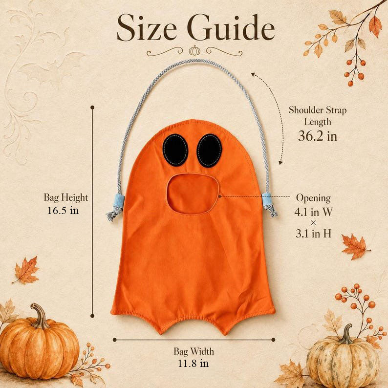 Handmade Candy Bag Personalized Halloween Ghost Treat Candy Bag for Kids