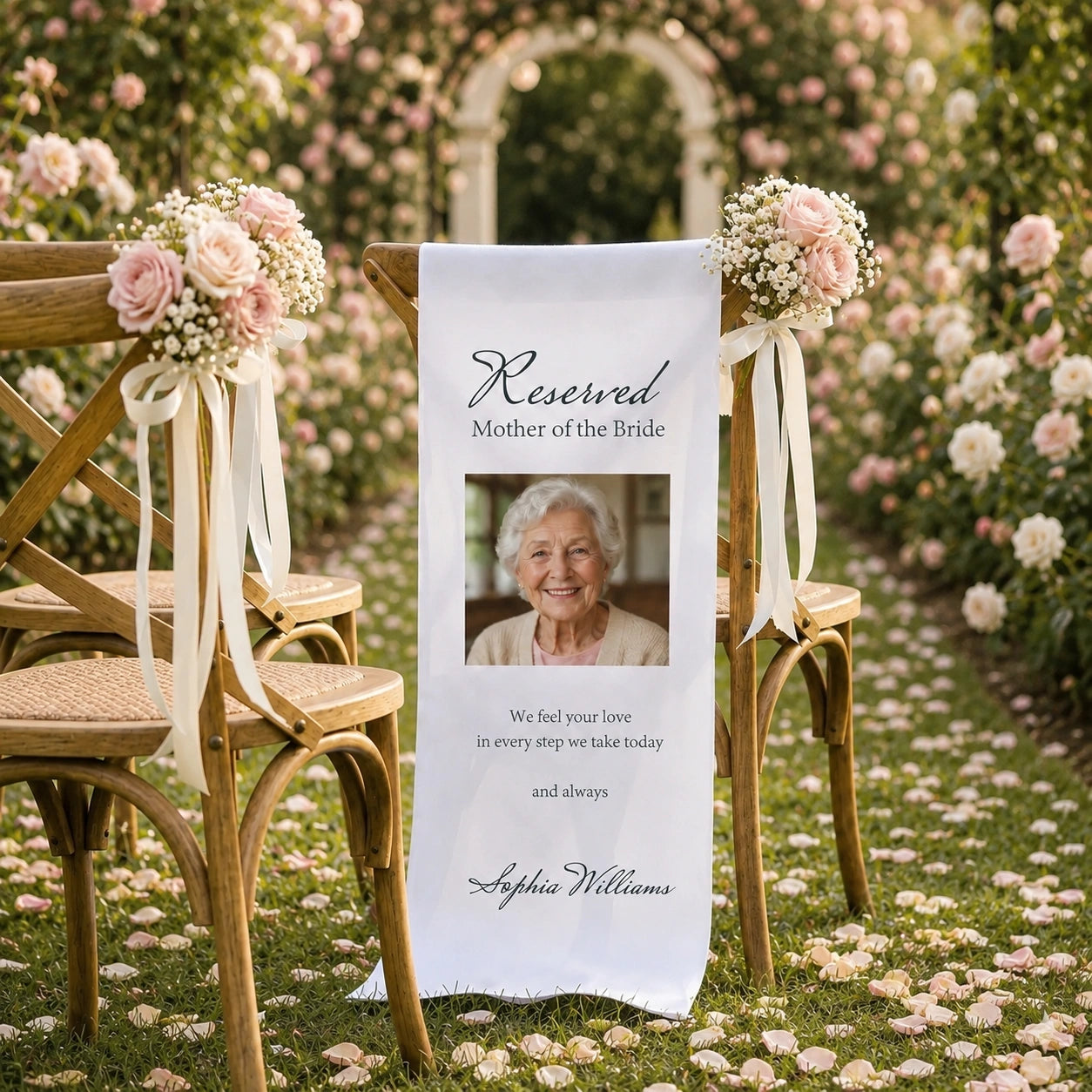 Personalized Memorial Wedding Chair Sign