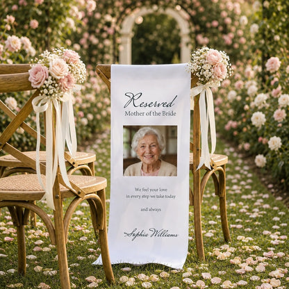 Personalized Memorial Wedding Chair Sign