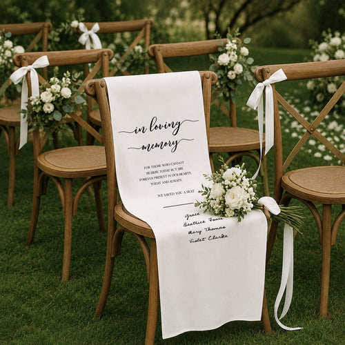 Personalized Memorial Wedding Chair Sign