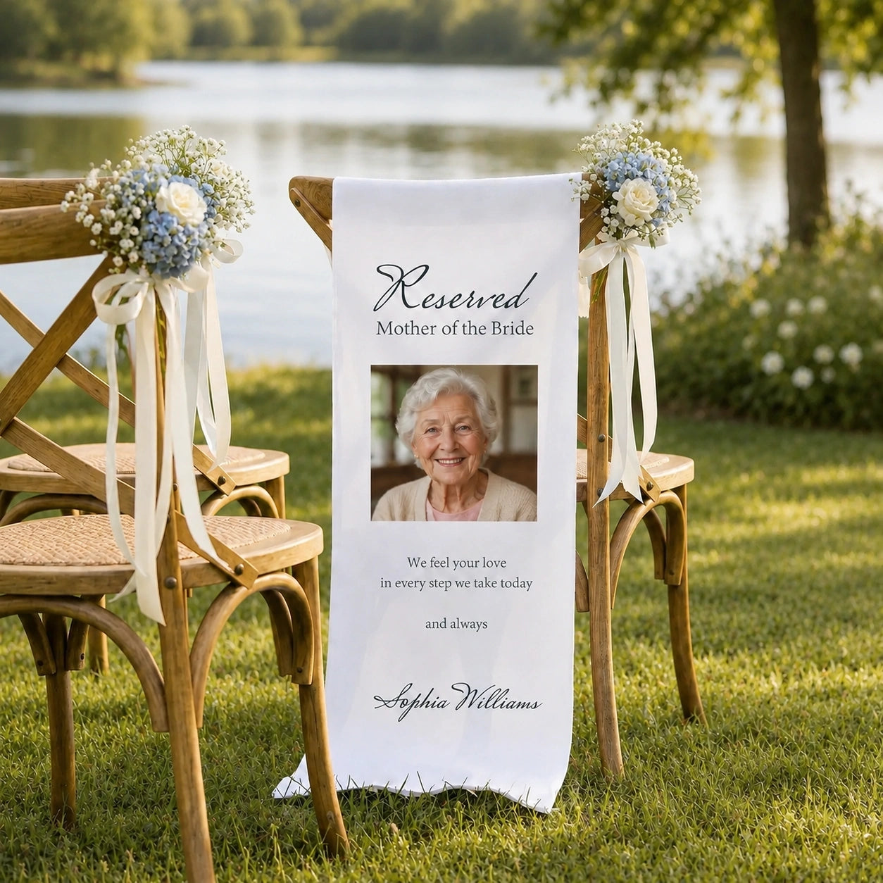 Personalized Memorial Wedding Chair Sign