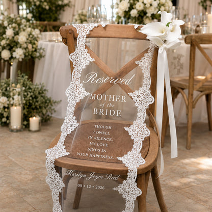 Personalized Lace Reserved Seat Banner