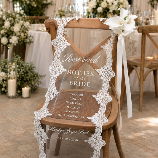 Personalized Lace Reserved Seat Banner