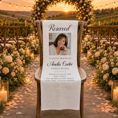 Personalized Memorial Wedding Chair Sign