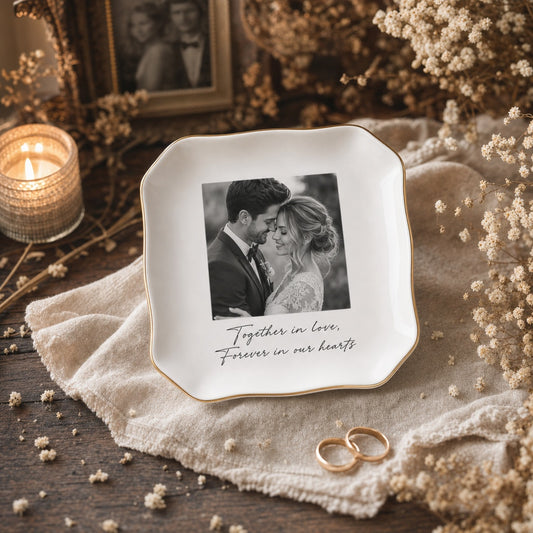 Personalized Memory Ceramic Photo Keepsake Tray