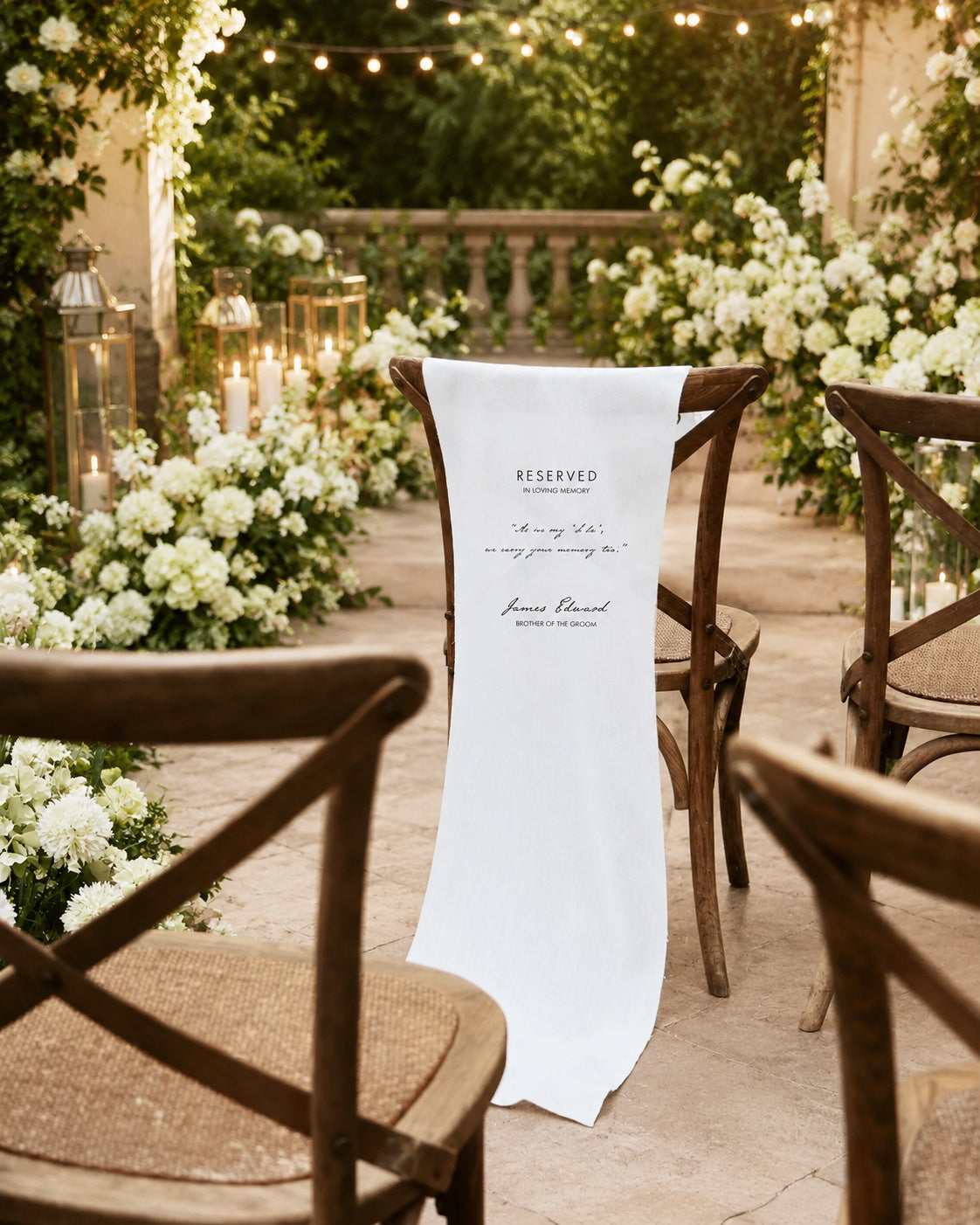 Personalized Memorial Wedding Chair Sign
