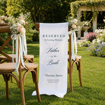 Personalized Memorial Wedding Chair Sign