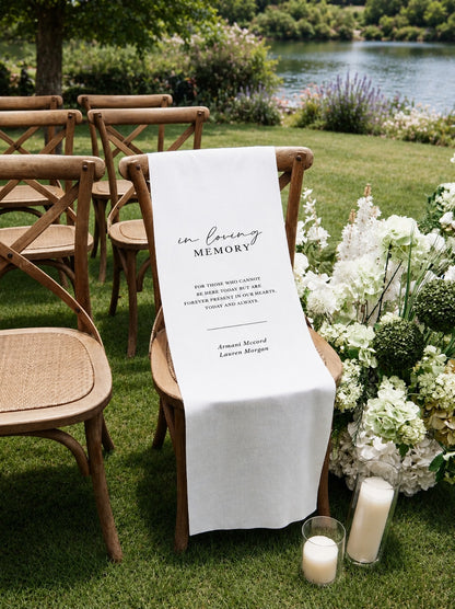 Personalized Memorial Wedding Chair Sign