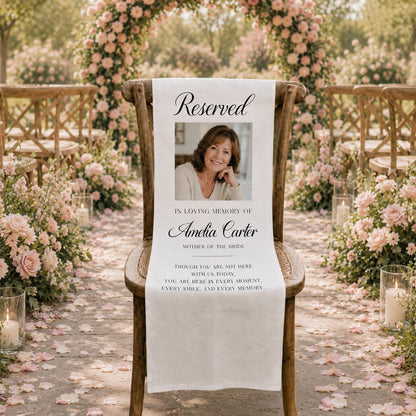 Personalized Memorial Wedding Chair Sign