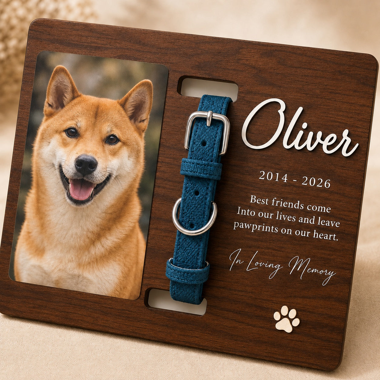 Personalized Memorial Pet Collar Sign