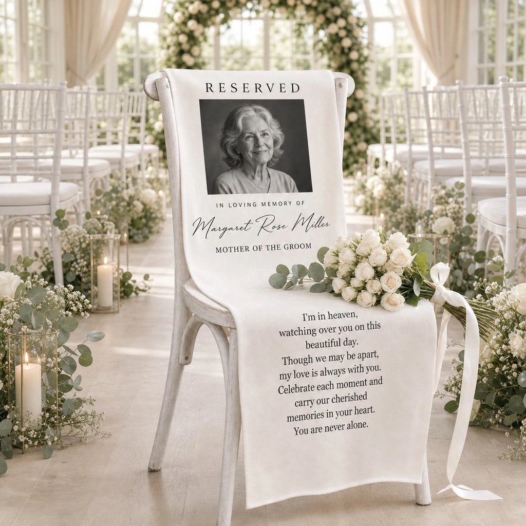 Personalized Memorial Wedding Chair Sign