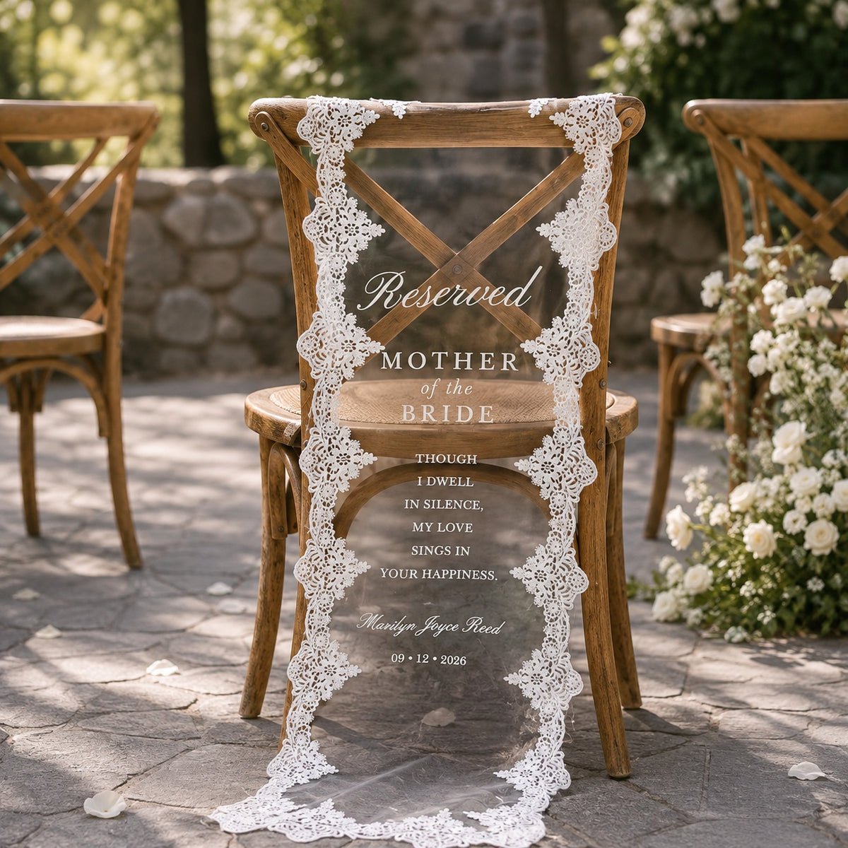 Personalized Lace Reserved Seat Banner