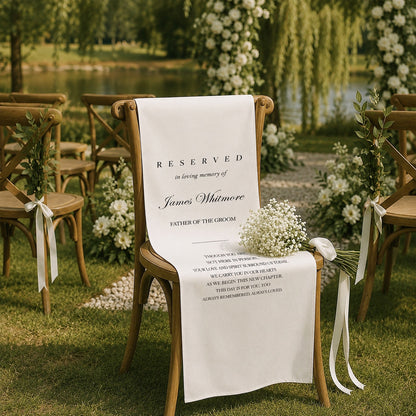 Personalized Memorial Wedding Chair Sign