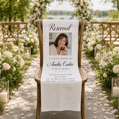 Personalized Memorial Wedding Chair Sign