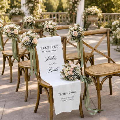 Personalized Memorial Wedding Chair Sign