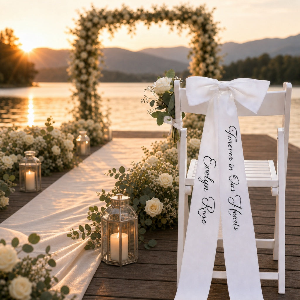 Personalized Memorial Chair Seating Ribbon