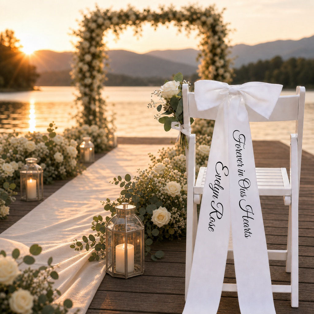 Personalized Memorial Chair Seating Ribbon