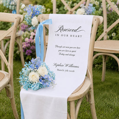 Personalized Memorial Wedding Chair Sign