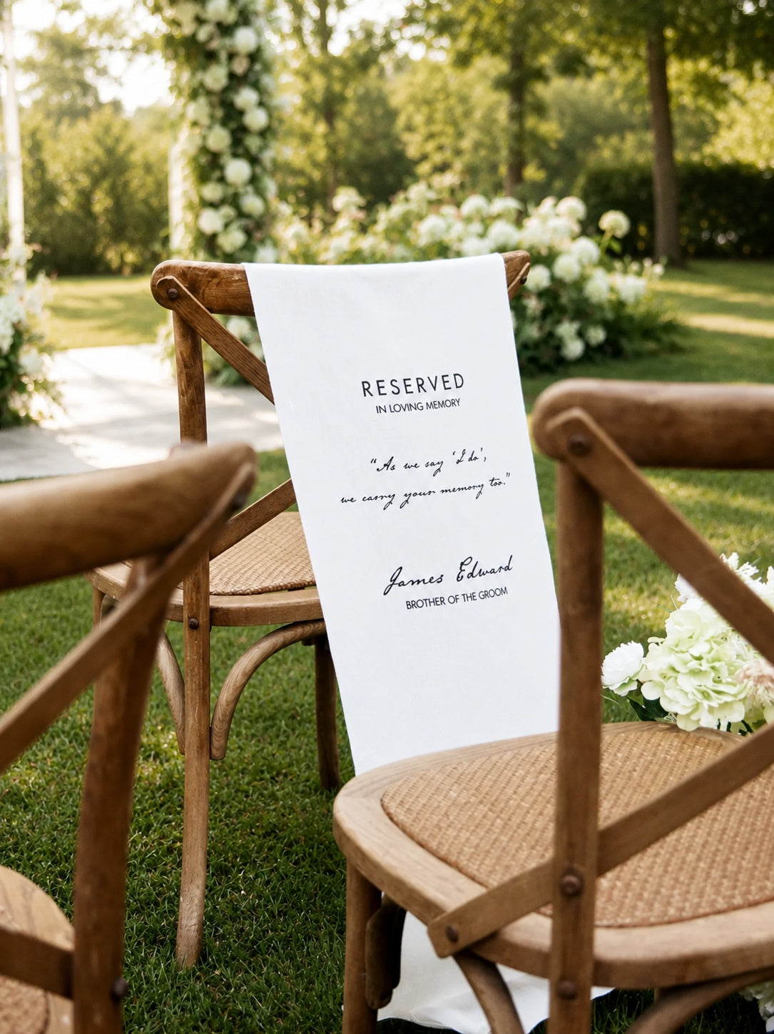 Personalized Memorial Wedding Chair Sign