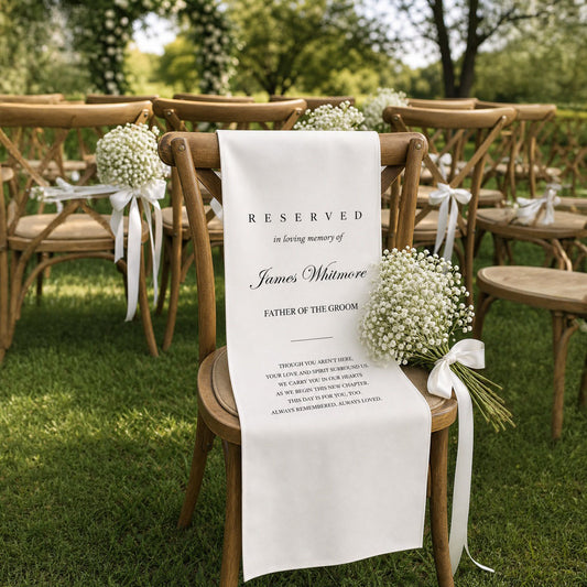 Personalized Memorial Wedding Chair Sign