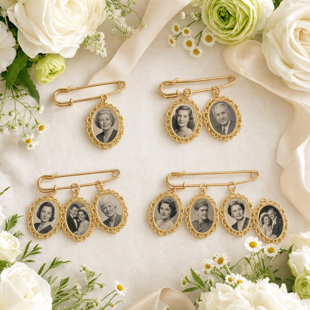 Personalized Memorial Wedding Photo Charm