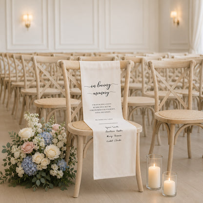 Personalized Memorial Wedding Chair Sign