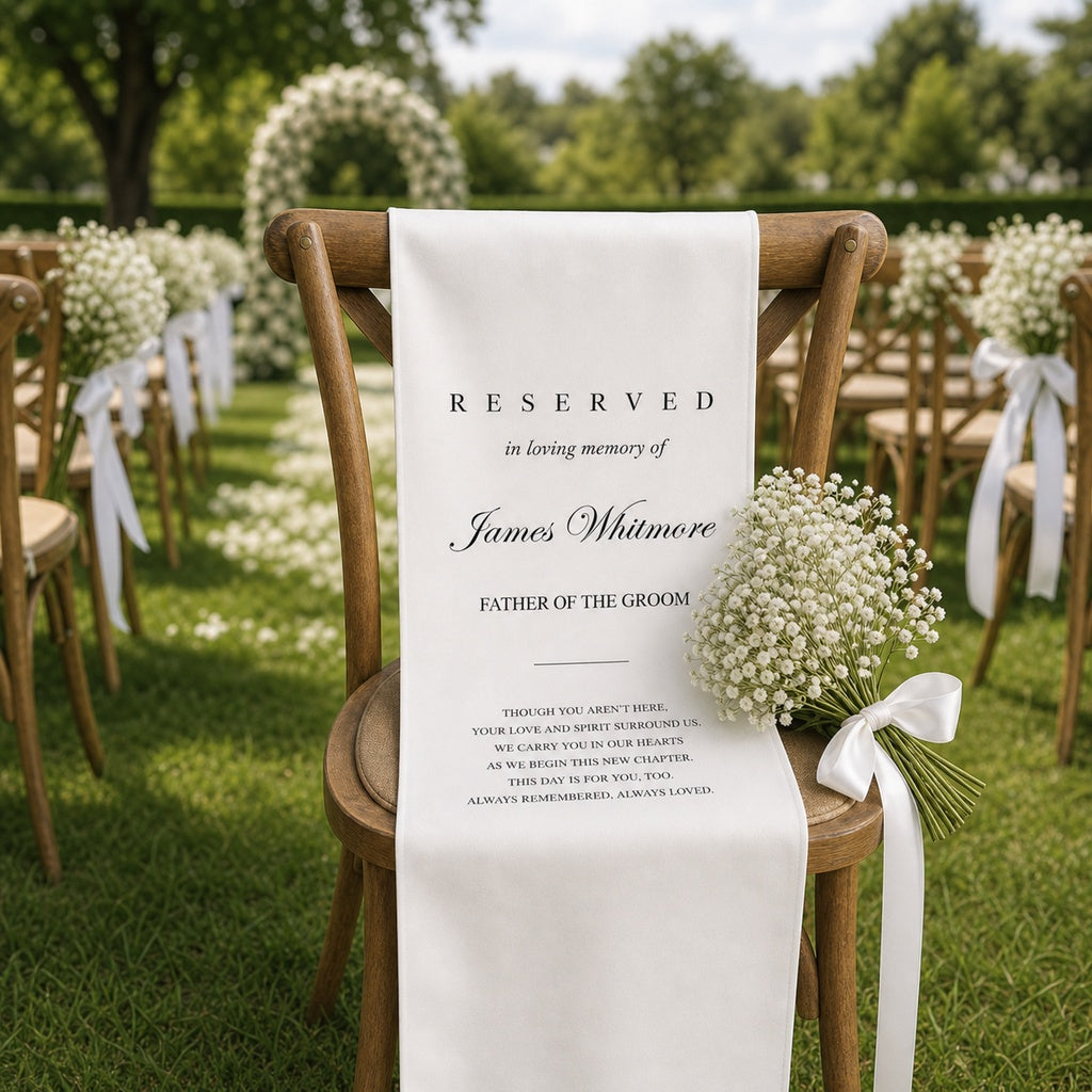 Personalized Memorial Wedding Chair Sign