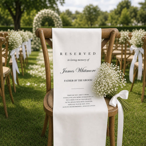 Personalized Memorial Wedding Chair Sign