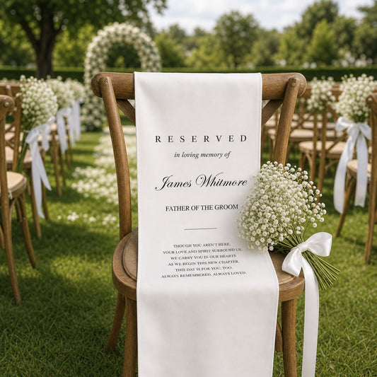 Personalized Memorial Wedding Chair Sign