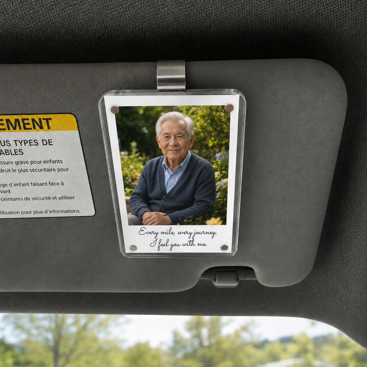 Personalized Memorial Car Visor Clip