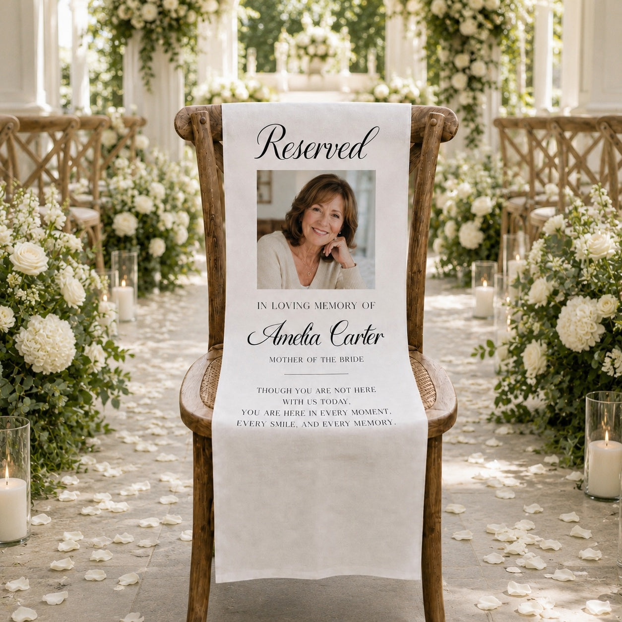 Personalized Memorial Wedding Chair Sign