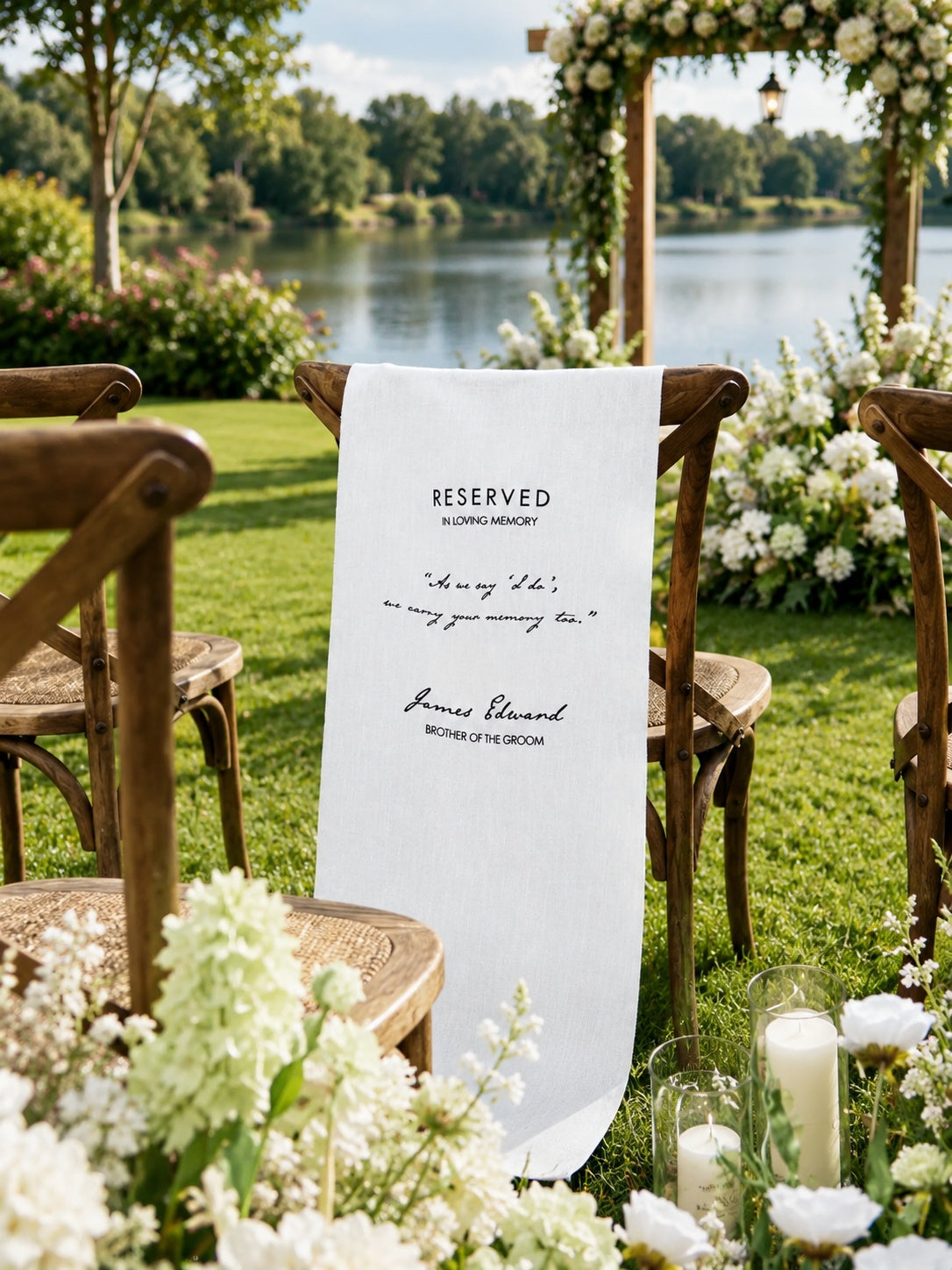 Personalized Memorial Wedding Chair Sign