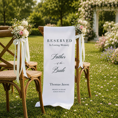 Personalized Memorial Wedding Chair Sign